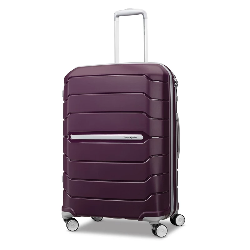 Amethyst Purple Samsonite Freeform Medium Spinner Checked Luggage | 081396-QWH