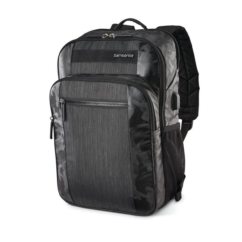 Black/Camo Samsonite Quadrion Slim Backpack Laptop Backpacks | 384560-ZEO