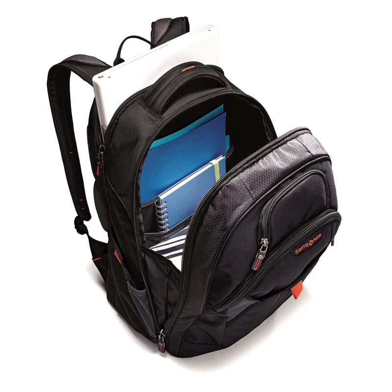 Black/Orange Samsonite Tectonic 2 Large Backpack Laptop Backpacks | 732548-DOK