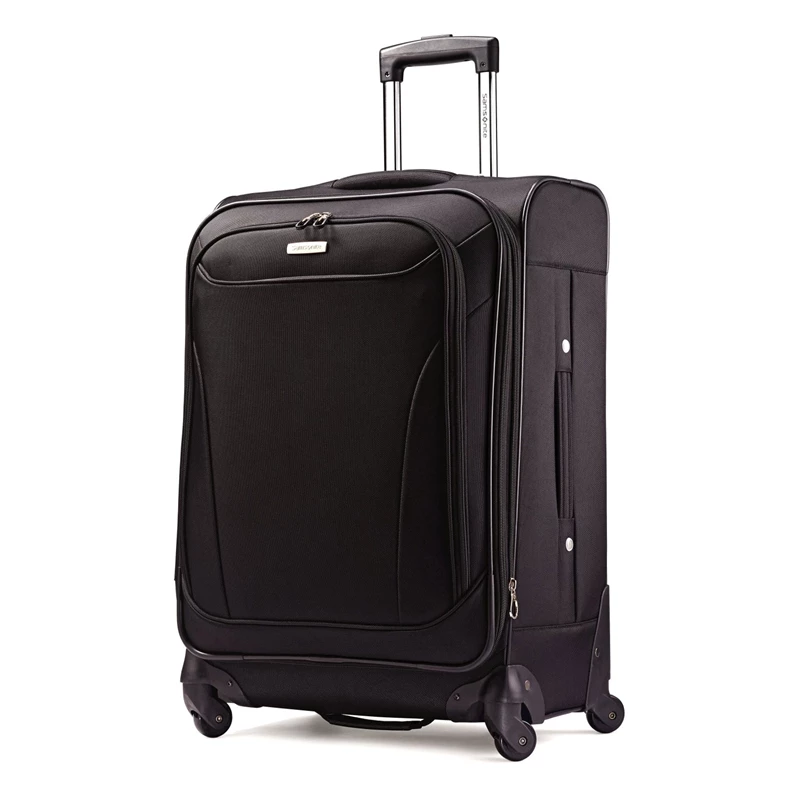 Black Samsonite Bartlett Medium Spinner Checked Luggage | 163507-MJL