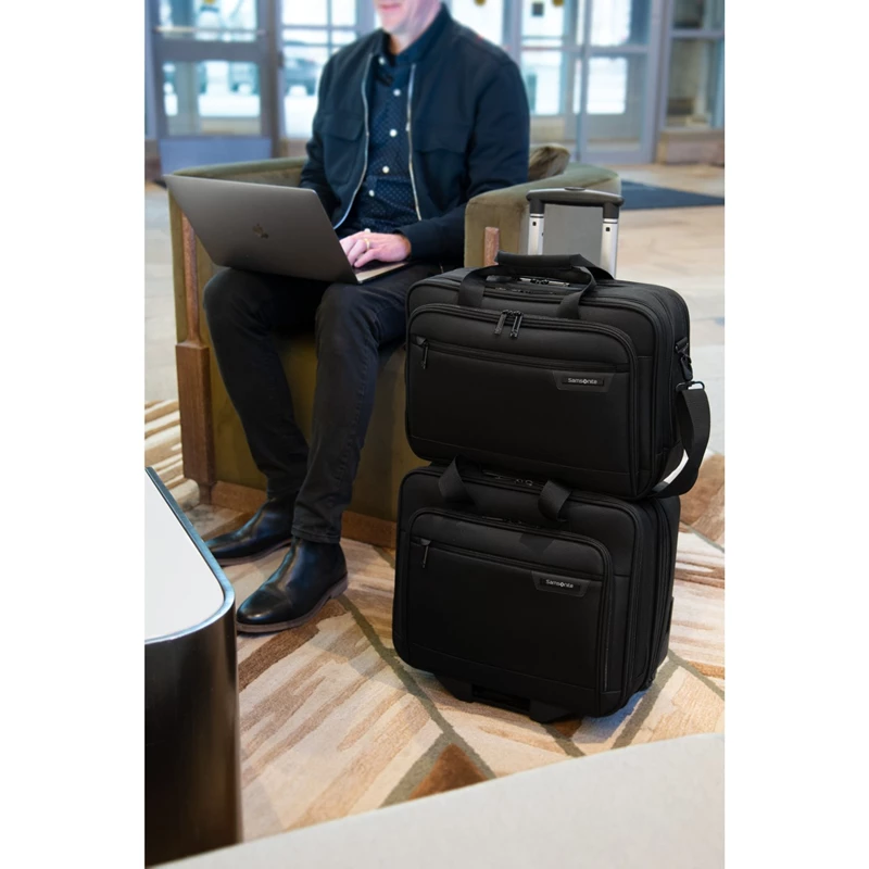 Black Samsonite Classic Business 2.0 Wheeled Business Case Wheeled Briefcases | 639872-SIK