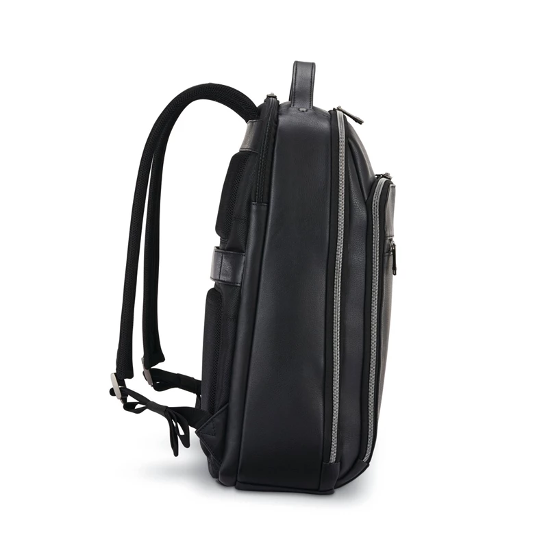 Black Samsonite Classic Leather Backpack Laptop Backpacks | 439125-PNV