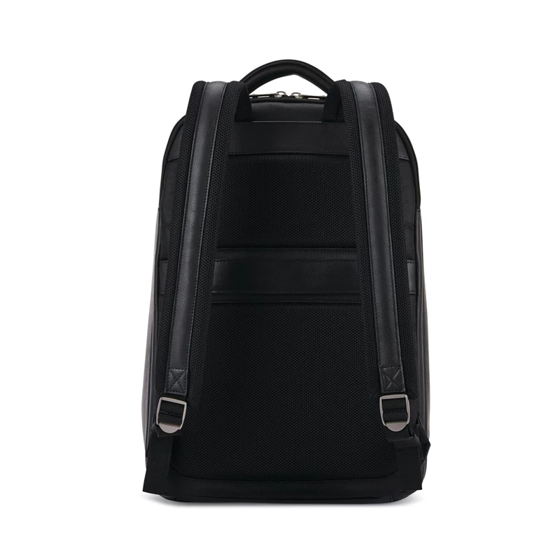 Black Samsonite Classic Leather Backpack Laptop Backpacks | 439125-PNV