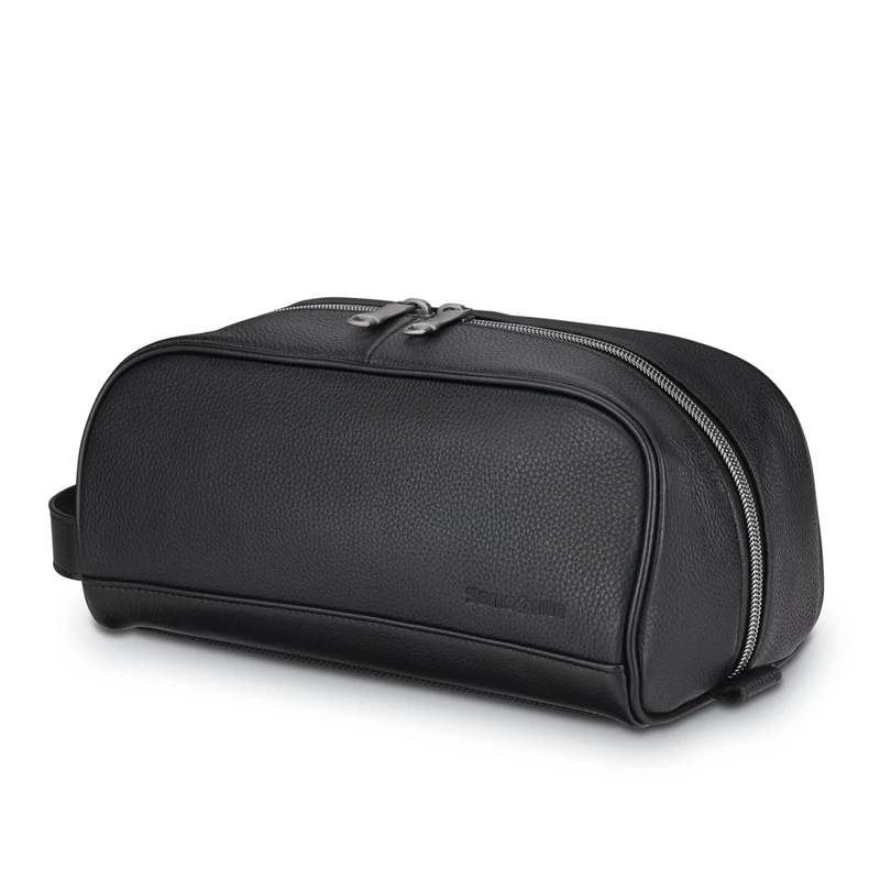 Black Samsonite Classic Leather Travel Kit Toiletry & Cosmetic Kits | 364851-ZQN