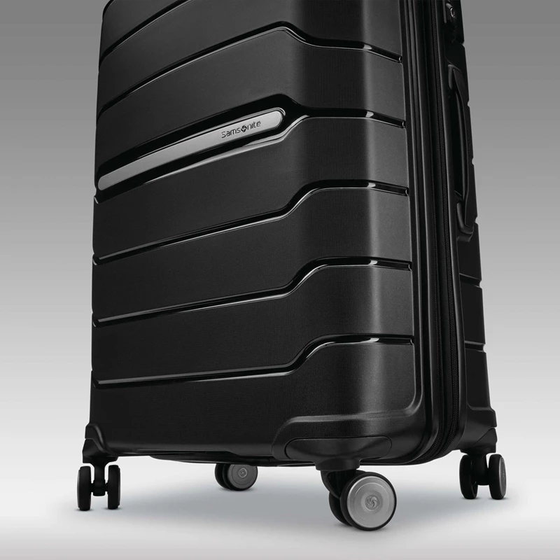 Black Samsonite Freeform Large Spinner Checked Luggage | 709614-AWM