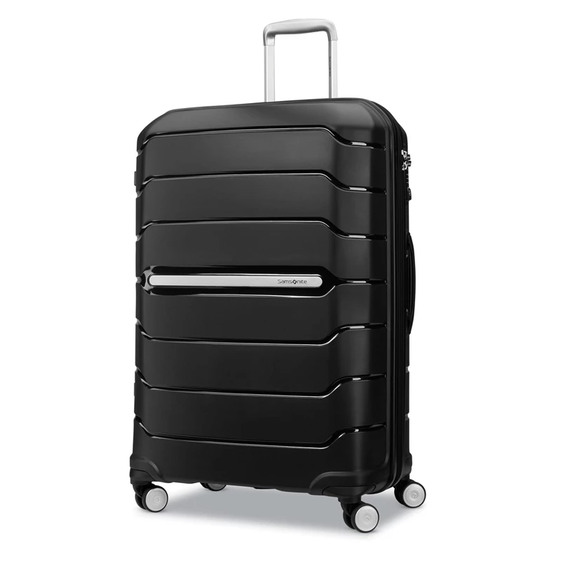 Black Samsonite Freeform Large Spinner Checked Luggage | 709614-AWM