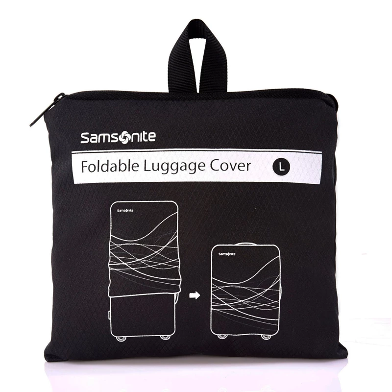 Black Samsonite Large Foldable Luggage Cover Luggage Accessories | 257043-URH