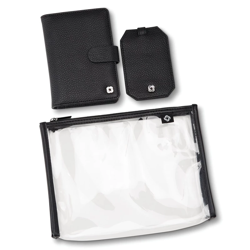 Black Samsonite Passport Cover and ID Tag Gift Set Wallets & Passport Covers | 461352-ZYC