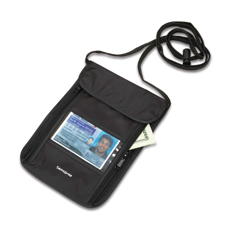 Black Samsonite RFID Neck Pouch RFID Accessories | 937501-QKE