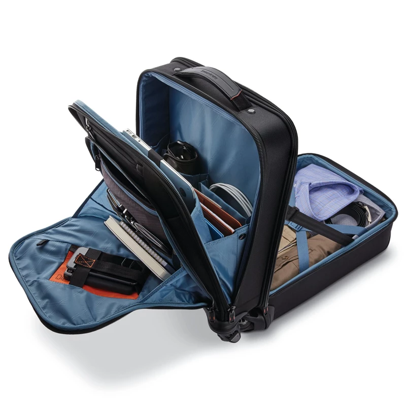 Black Samsonite Samsonite Pro Vertical Spinner Mobile Office Wheeled Briefcases | 972638-MAD