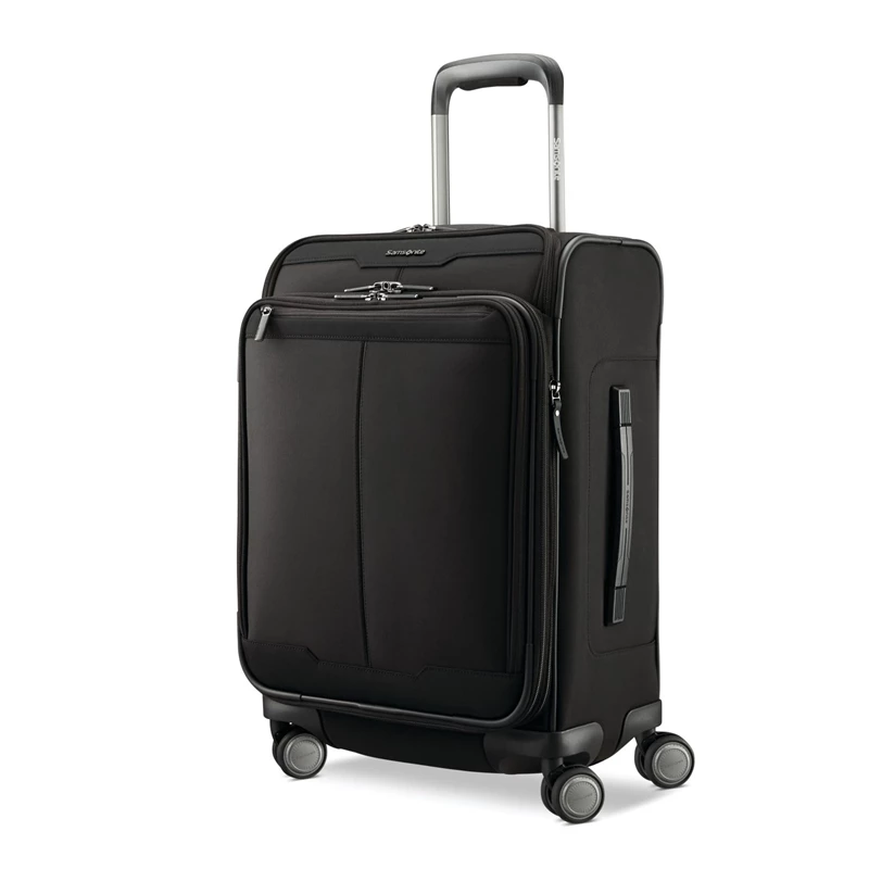 Black Samsonite Silhouette 17 Carry-On Spinner Softside Luggage | 471280-CWN