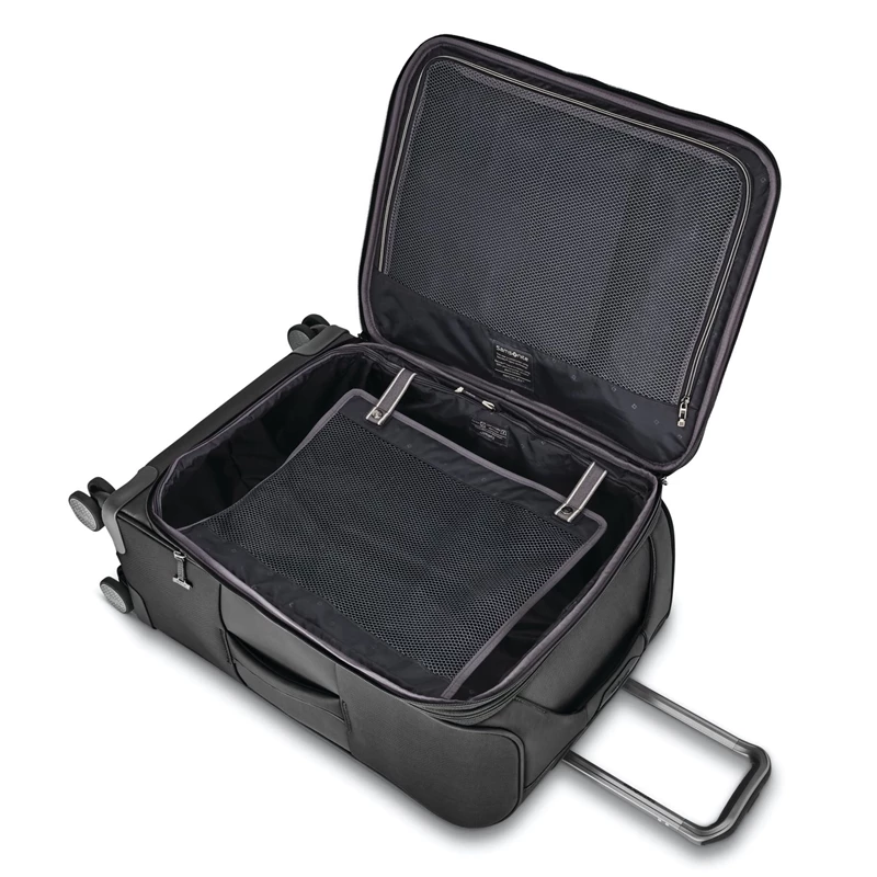 Black Samsonite Theorym Medium Spinner Checked Luggage | 532678-AYJ