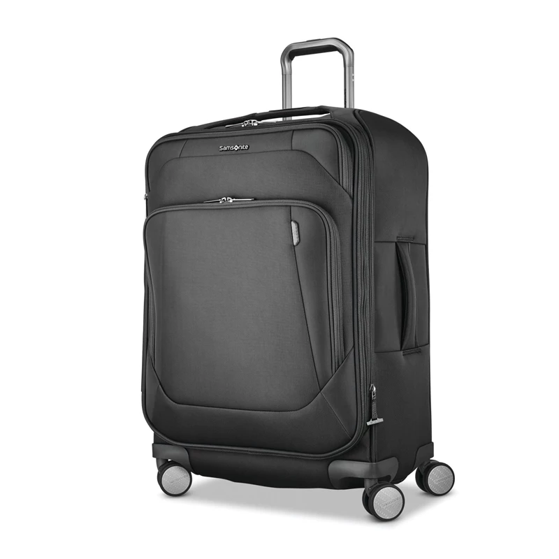 Black Samsonite Theorym Medium Spinner Checked Luggage | 532678-AYJ