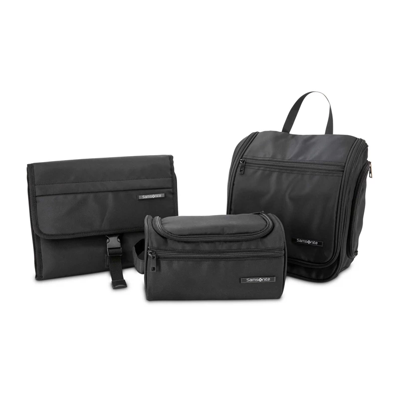 Black Samsonite Top Zip Travel Kit Toiletry & Cosmetic Kits | 065348-CWF