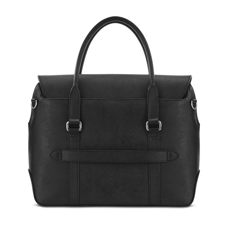 Black Samsonite Women's Executive Leather Convertible Brief Laptop Bags & Briefcases | 086315-IDX