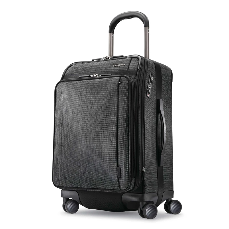 Black/Silver Samsonite SXK Carry-On Expandable Spinner Carry On Luggage | 632049-OHU