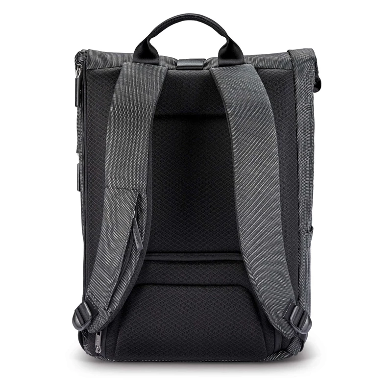 Black/Silver Samsonite SXK Rolltop Backpack Laptop Backpacks | 650834-JWT