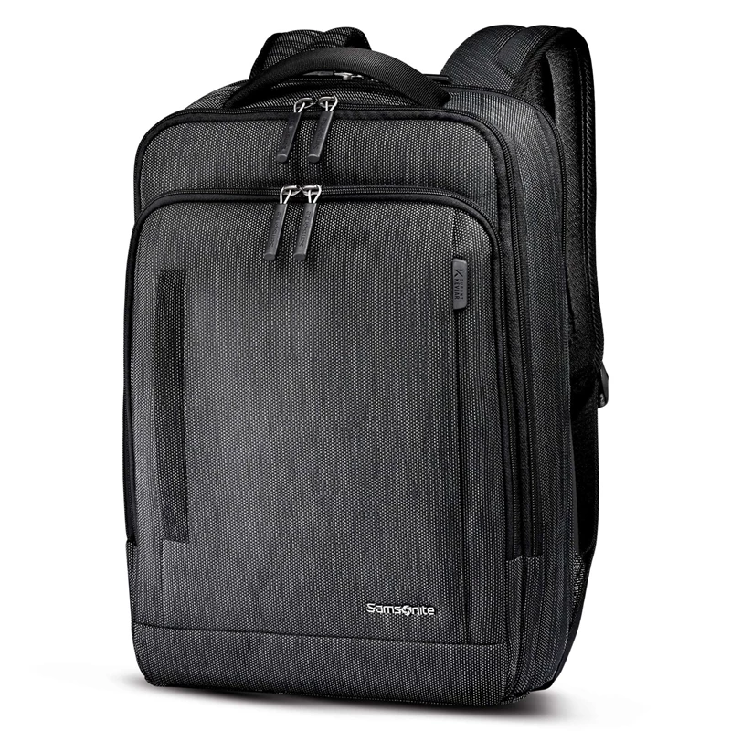 Black/Silver Samsonite SXK Slim Backpack Laptop Backpacks | 385421-MUG