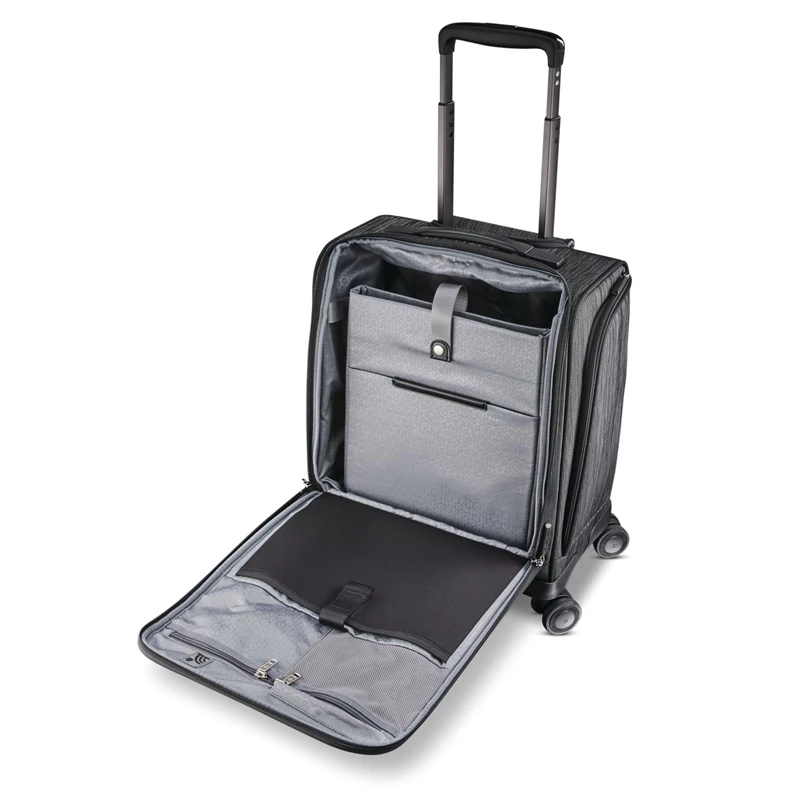 Black/Silver Samsonite SXK Spinner Underseater Softside Luggage | 207845-DMI