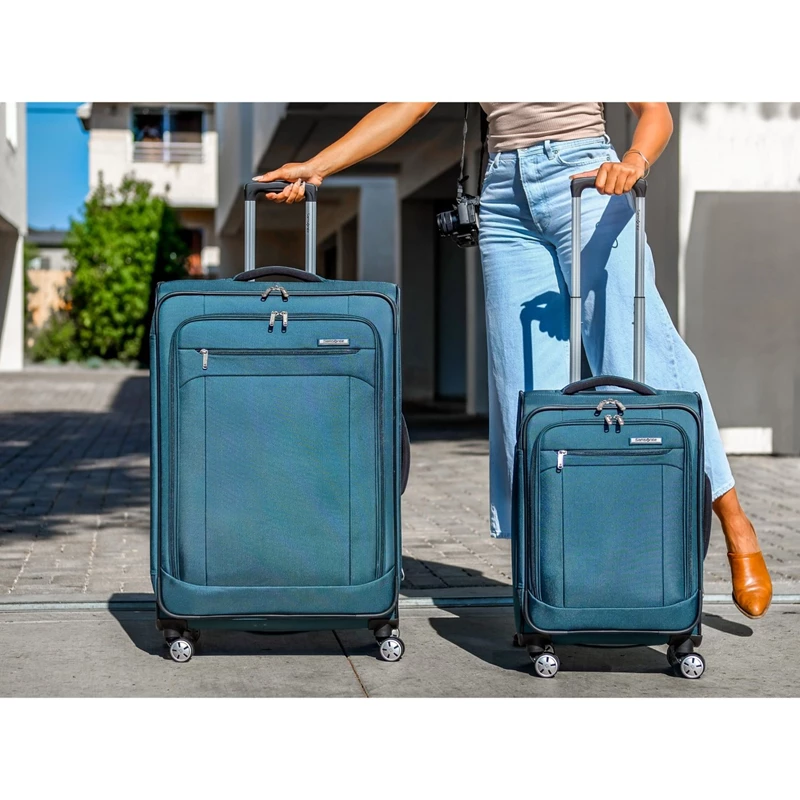 Blue Depth Samsonite Atrium Carry-On Spinner Softside Luggage | 097538-VEP