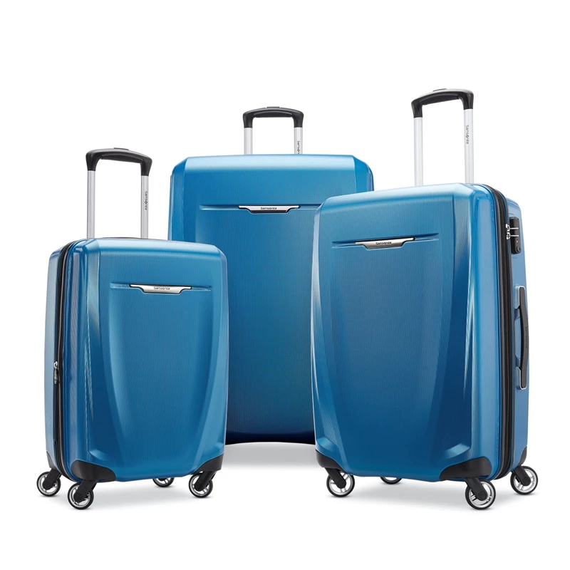 Blue/Navy Samsonite Winfield 3 DLX 3 Piece Set Luggage Sets | 297130-TQF