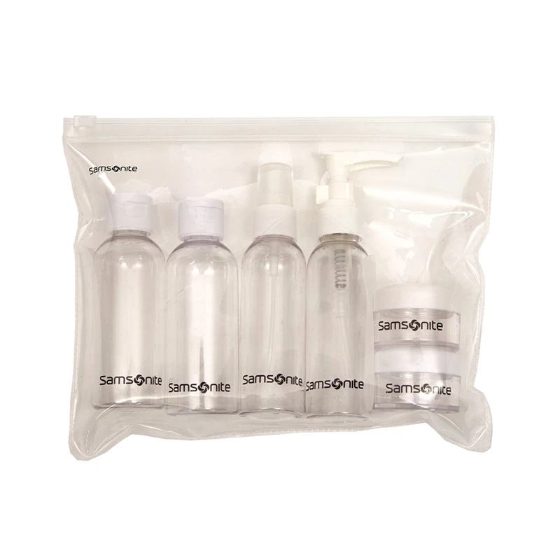 Clear Samsonite 6pc Travel Bottle Set Packing Organization | 346859-CBV