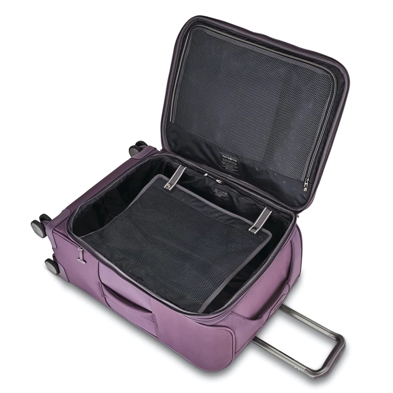 Dahlia Purple Samsonite Theorym Large Spinner Checked Luggage | 052714-DWL