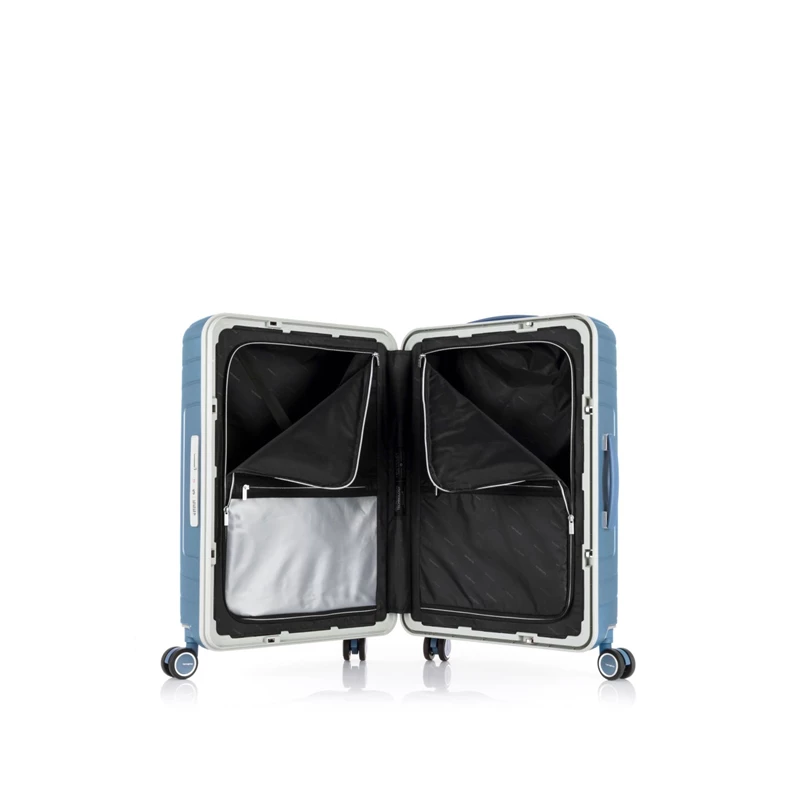 Ice Blue Samsonite Lite-Frame Checked Spinner Checked Luggage | 374852-KLQ