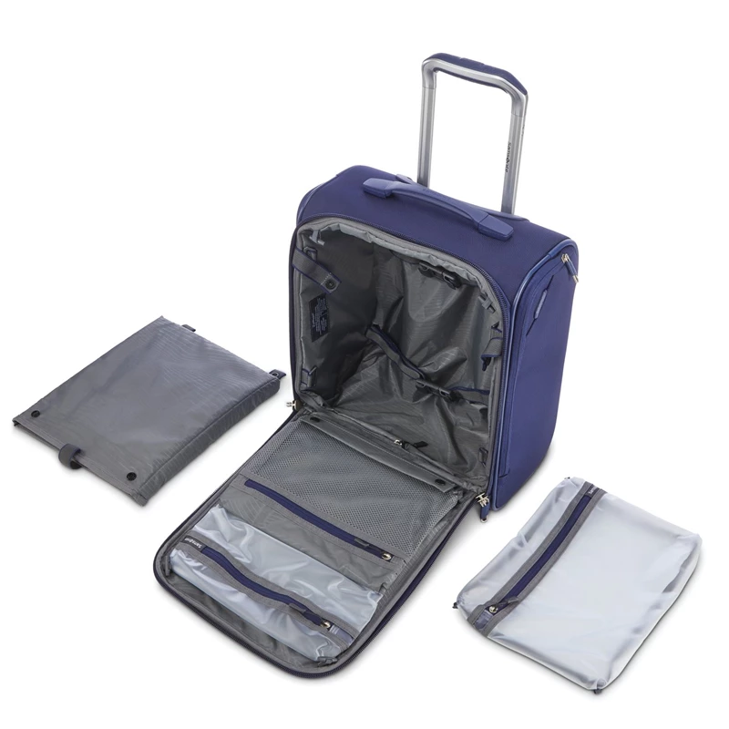 Iris Blue Samsonite Ascentra Wheeled Underseater Softside Luggage | 937425-ZQJ