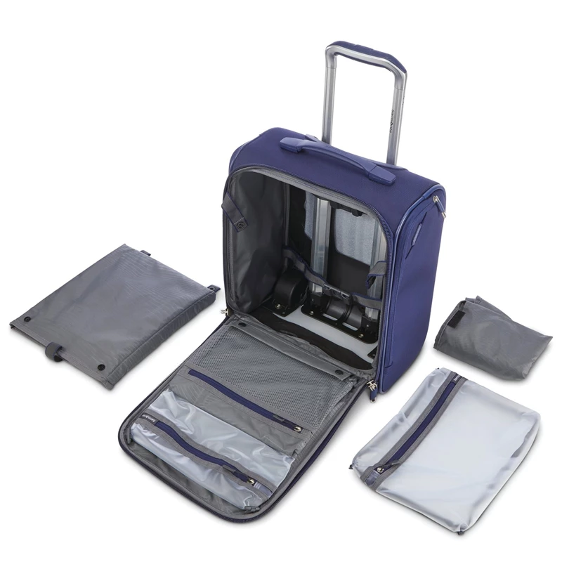 Iris Blue Samsonite Ascentra Wheeled Underseater Softside Luggage | 937425-ZQJ