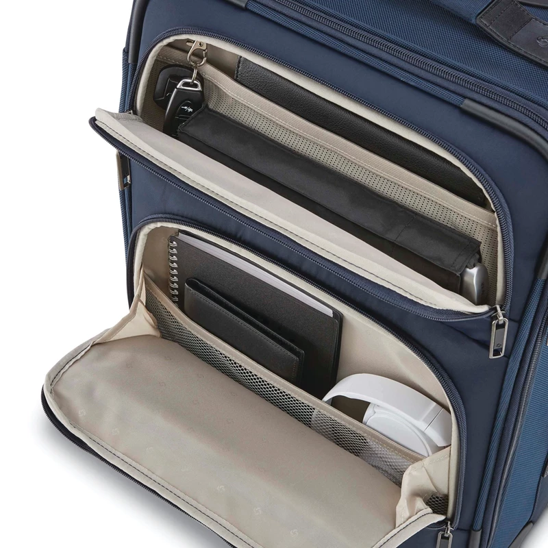 Navy/Gunmetal Samsonite NuRoad Carry-On Spinner Softside Luggage | 295031-GDJ