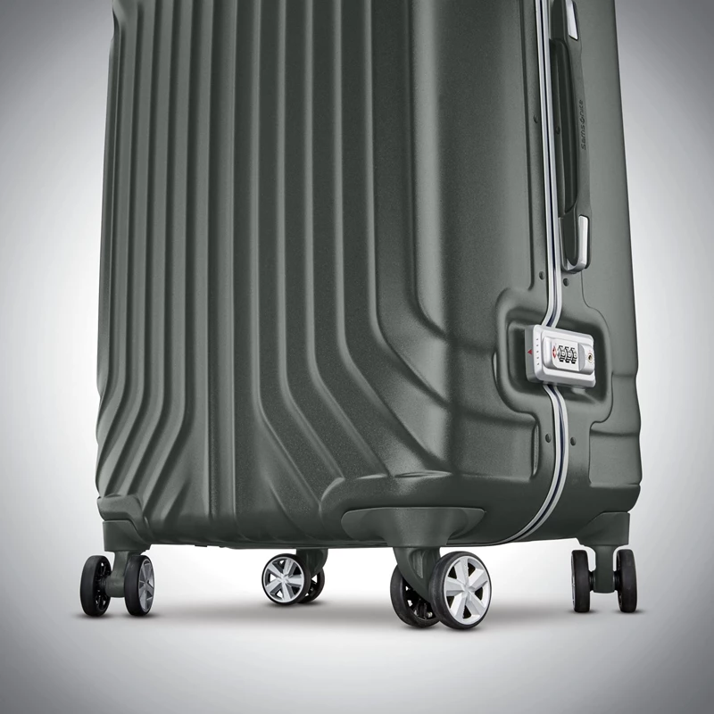 Olive Green Samsonite Tru-Frame Large Spinner Checked Luggage | 406795-WHK