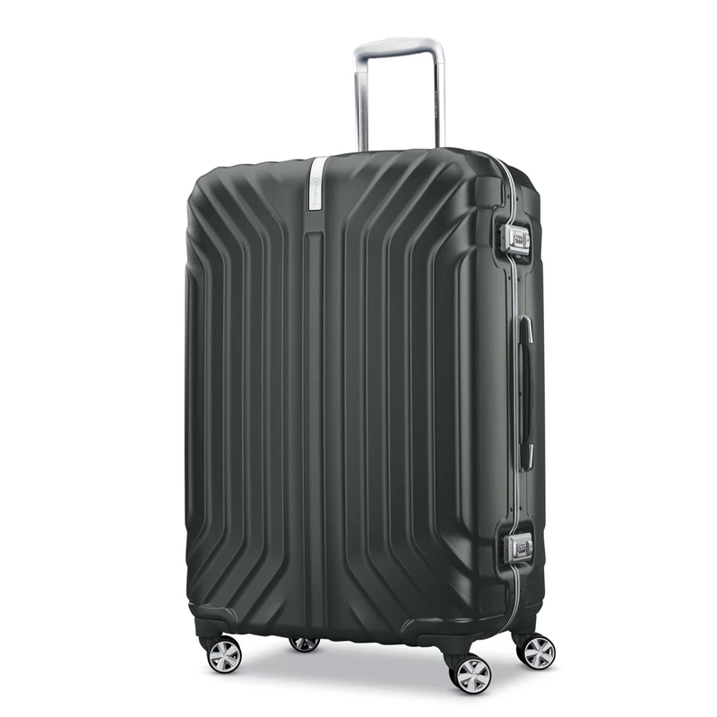 Olive Green Samsonite Tru-Frame Large Spinner Checked Luggage | 406795-WHK