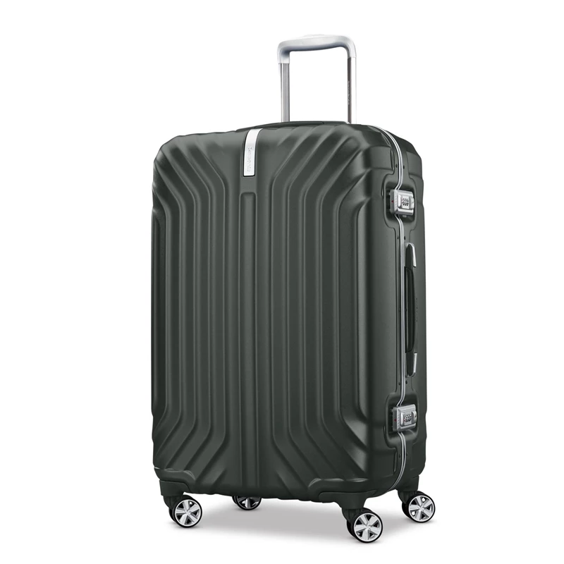 Olive Green Samsonite Tru-Frame Medium Spinner Checked Luggage | 365981-HZK