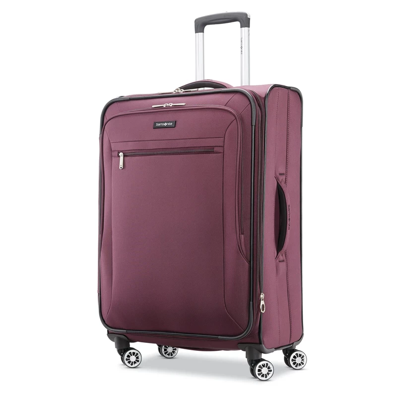 Plum Samsonite Ascella X Large Spinner Checked Luggage | 480731-ZDX