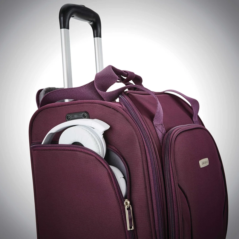 Purple Samsonite Spinner Underseater with USB Port Carry On Luggage | 130479-TON