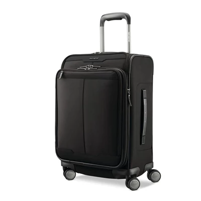 Black Samsonite Silhouette 17 Carry-On Spinner Softside Luggage | 471280-CWN