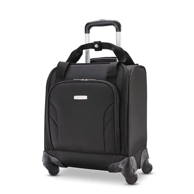 Black / White / Black Samsonite Spinner Underseater with USB Port Underseat Luggage | 532014-ZBC