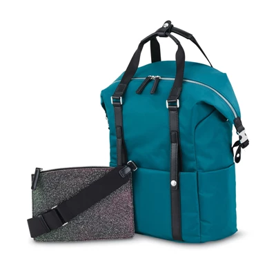 Teal/Black Glitter Glow Samsonite Samsonite & Sarah Jessica Parker: The Carried Away Convertible Laptop Backpacks | 175608-HSY